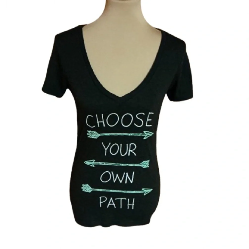 Empyre Choose your own Path Graphic V neck Tshirt - Picture 2 of 10